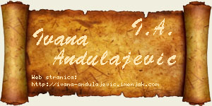 Ivana Andulajević vizit kartica